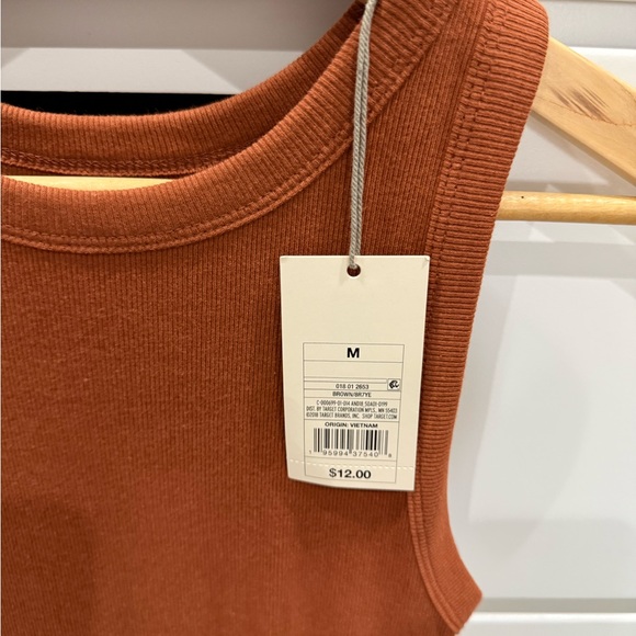 Universal Thread Cream and Brown long sleeve Plaid flannel Shirt with undershirt - Picture 4 of 9